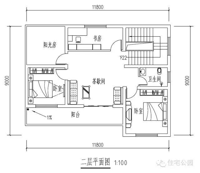 2套占地不到100平的別墅戶型，哪套設(shè)計更合你意？