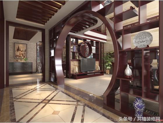 30萬(wàn)打造南寧御龍灣別墅古典中式風(fēng)格裝修效果圖