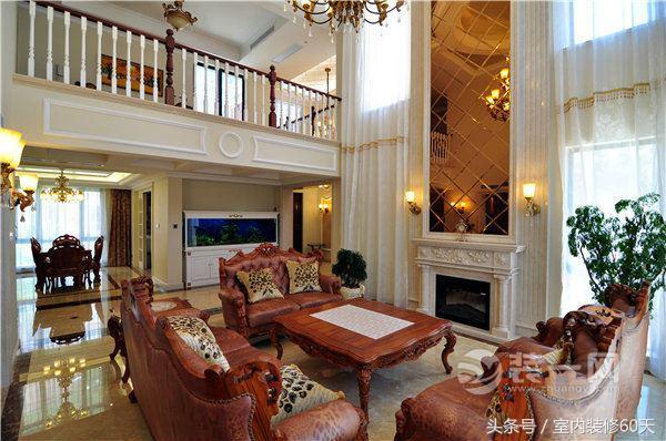 挑空美式別墅低調(diào)奢華 深圳別墅裝修設計參考實景案例