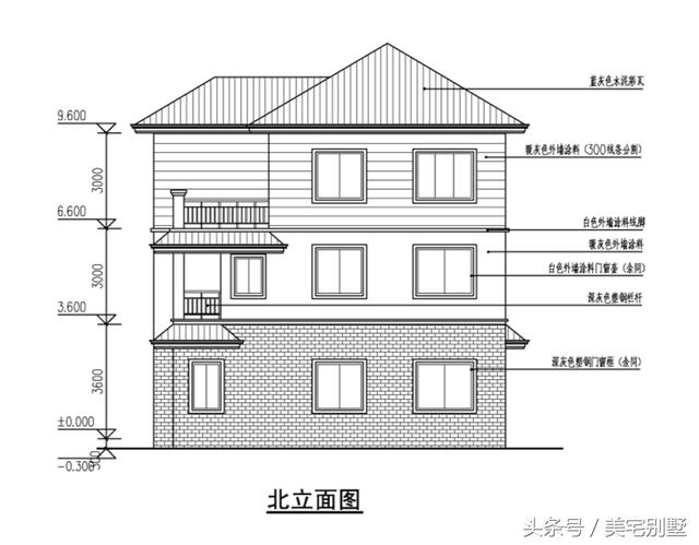 11X12 實用型小別墅，布局合理，5個臥室，雙露臺