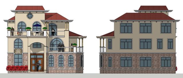 易蓋房圖紙：12X11米農(nóng)村別墅，挑空客廳+旋轉(zhuǎn)樓梯，戶型棒