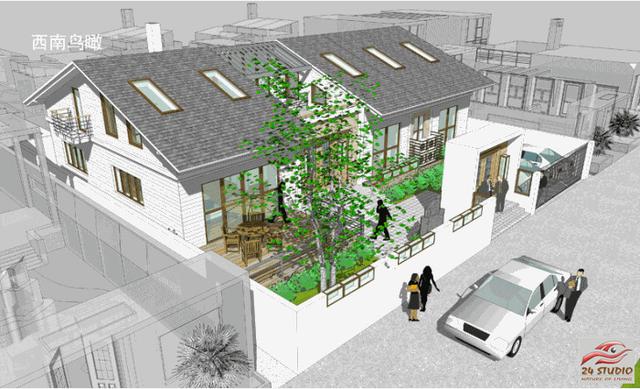 內有天井上有天窗的二層別墅——24建筑設計案例