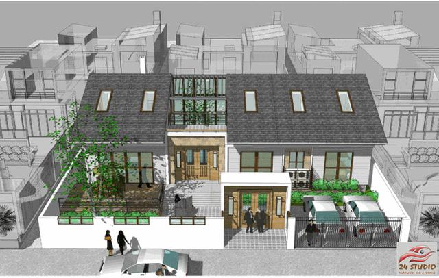 內有天井上有天窗的二層別墅——24建筑設計案例