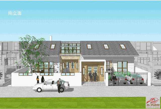 內有天井上有天窗的二層別墅——24建筑設計案例