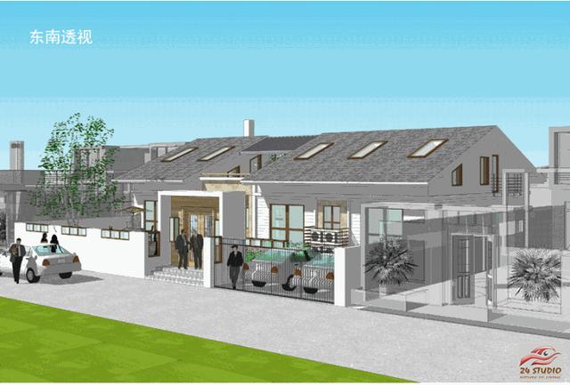 內有天井上有天窗的二層別墅——24建筑設計案例