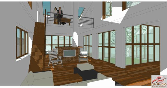 內有天井上有天窗的二層別墅——24建筑設計案例