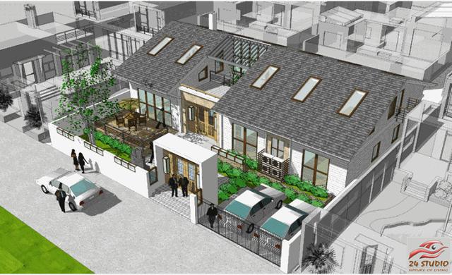 內有天井上有天窗的二層別墅——24建筑設計案例