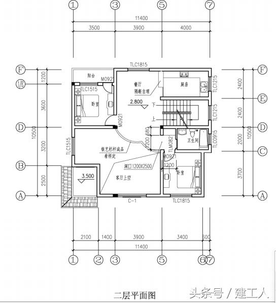 占地122平米的三層別墅方案
