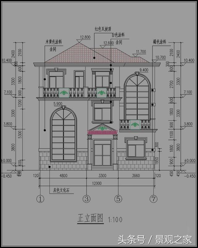 新農(nóng)村三層自建房設(shè)計(jì)施工圖，農(nóng)村別墅戶型圖