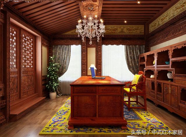 中式紅木家裝裝修豪宅別墅如夢(mèng)回清朝