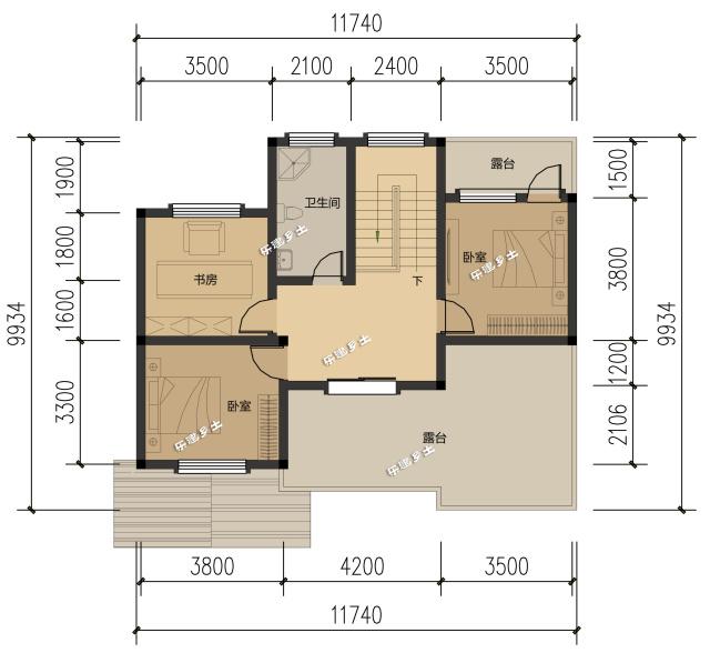 12x10米三層簡(jiǎn)歐別墅，樸實(shí)的農(nóng)村住房設(shè)計(jì)