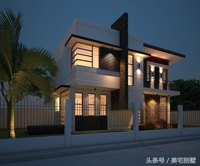 一款現(xiàn)代派二層小別墅，清新適用，您看這款怎么樣？