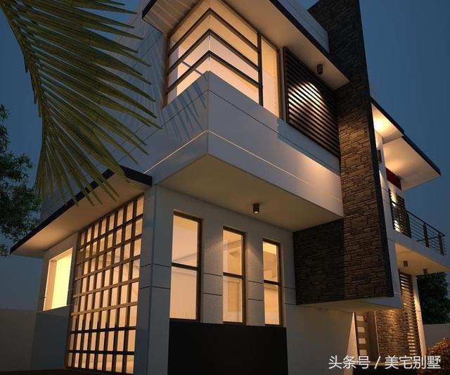 一款現(xiàn)代派二層小別墅，清新適用，您看這款怎么樣？