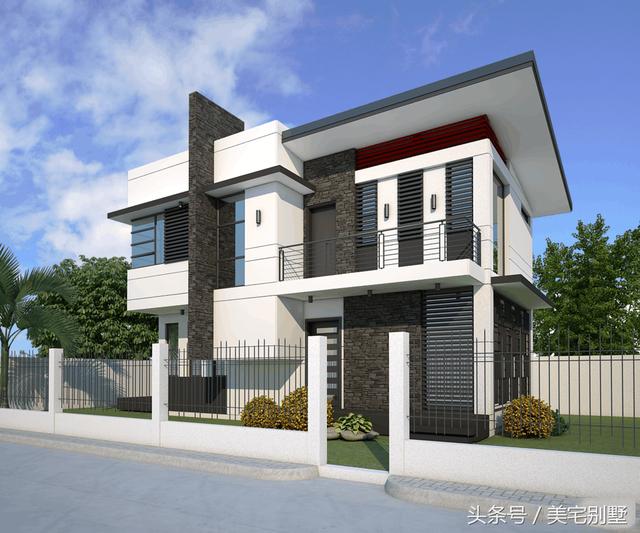 一款現(xiàn)代派二層小別墅，清新適用，您看這款怎么樣？