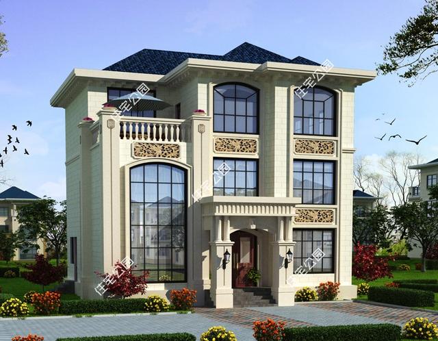 三套歐式別墅自建房戶型，含預(yù)算