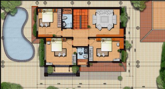 12X10米小別墅，洋氣外觀，舒適布局！