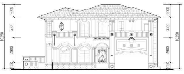 16x17米二層歐式風格別墅設計