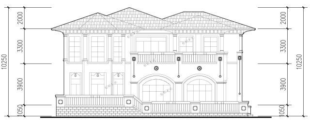 16x17米二層歐式風格別墅設計