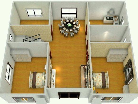 28萬二層鄉(xiāng)村別墅戶型圖，這個室內(nèi)設(shè)計合理嗎