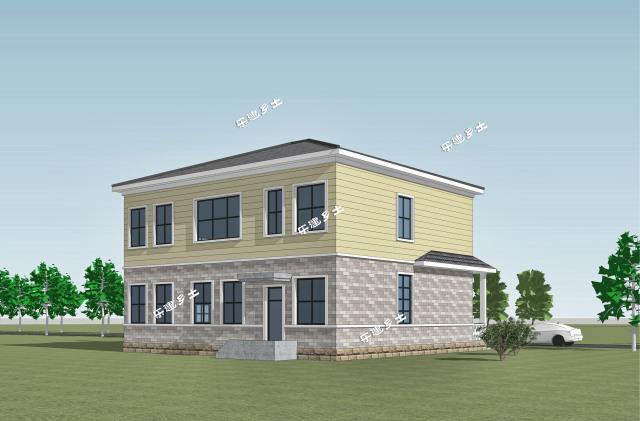 12x12米二層簡(jiǎn)歐獨(dú)棟別墅，農(nóng)村建房經(jīng)典參考