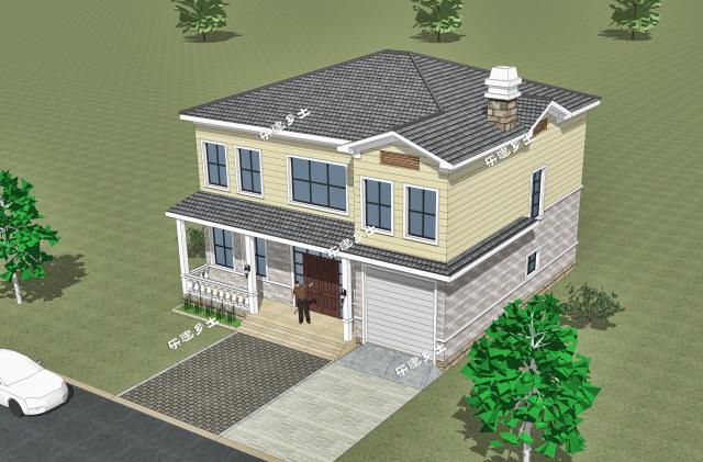 12x12米二層簡(jiǎn)歐獨(dú)棟別墅，農(nóng)村建房經(jīng)典參考