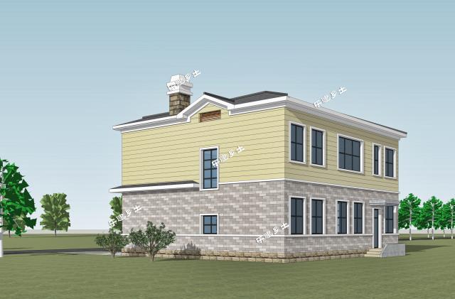 12x12米二層簡(jiǎn)歐獨(dú)棟別墅，農(nóng)村建房經(jīng)典參考