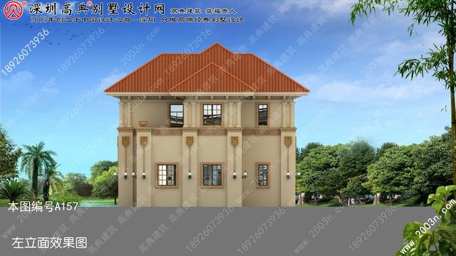 別墅外觀設計大全首層101平方米圖紙編號A157