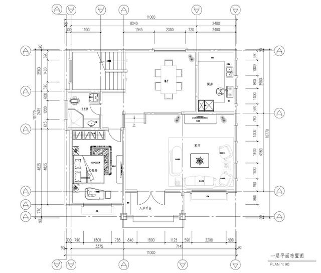 23萬農(nóng)村獨(dú)棟三層豪華小別墅11x10米設(shè)計圖