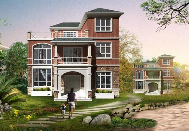 23萬農(nóng)村獨(dú)棟三層豪華小別墅11x10米設(shè)計圖