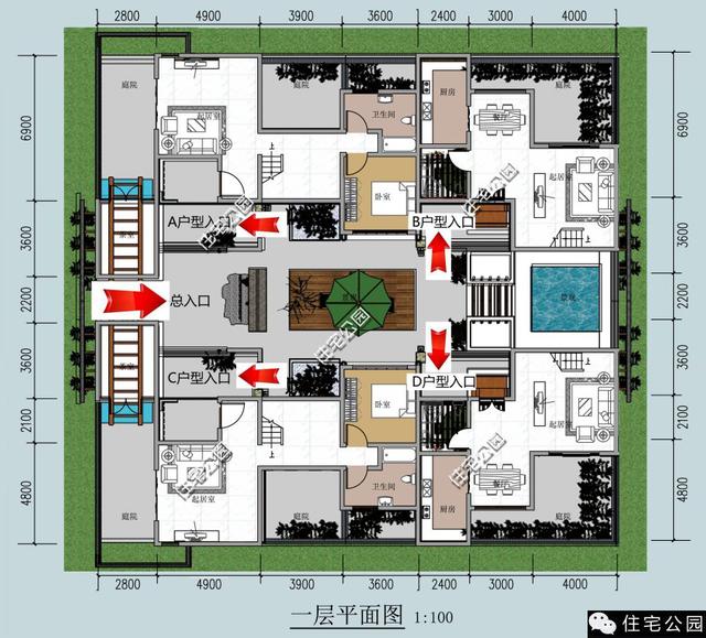 兄弟和睦建雙拼小院，從外面看根本看不出是兩戶(hù)人家！