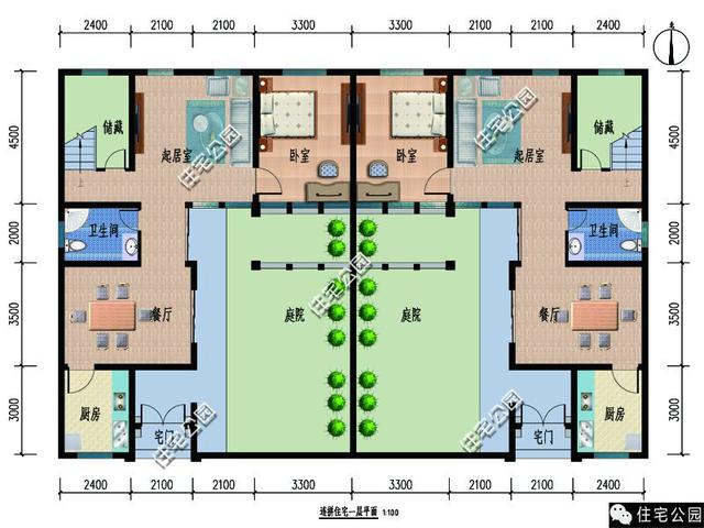 兄弟和睦建雙拼小院，從外面看根本看不出是兩戶(hù)人家！