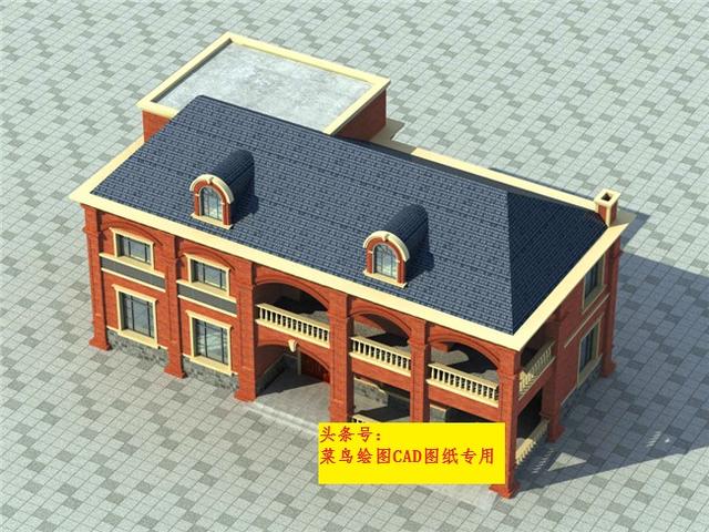 36萬建2層別墅！外觀造型美觀大方，帶連廊、中堂、室內(nèi)停車庫