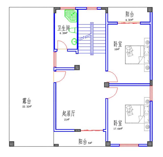 三層平屋頂別墅圖設(shè)計圖，簡單易建30萬搞定