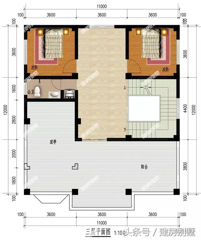 帶飄窗和大露臺(tái)的三層簡(jiǎn)約別墅圖，這么好的房子讓你無(wú)可挑剔