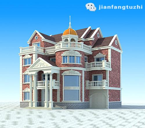 全套Cad復(fù)式四層豪華歐式城堡別墅施工圖，外觀大氣，你想要的應(yīng)有盡有