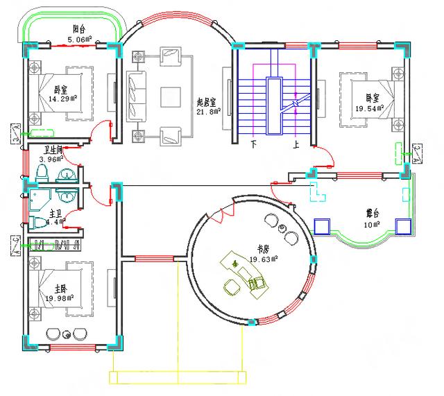 全套Cad復(fù)式四層豪華歐式城堡別墅施工圖，外觀大氣，你想要的應(yīng)有盡有
