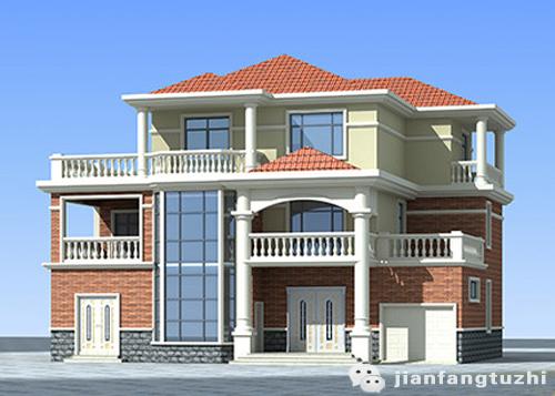 多功能三層復(fù)式別墅施工圖，露臺(tái)車(chē)庫(kù)堂屋品茶區(qū)活動(dòng)區(qū)套間一應(yīng)俱全