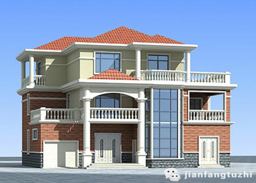 多功能三層復(fù)式別墅施工圖，露臺(tái)車(chē)庫(kù)堂屋品茶區(qū)活動(dòng)區(qū)套間一應(yīng)俱全