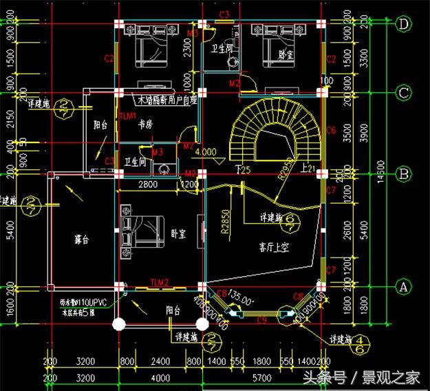 三層農(nóng)村別墅設(shè)計(jì)圖效果圖 完整自建房圖紙