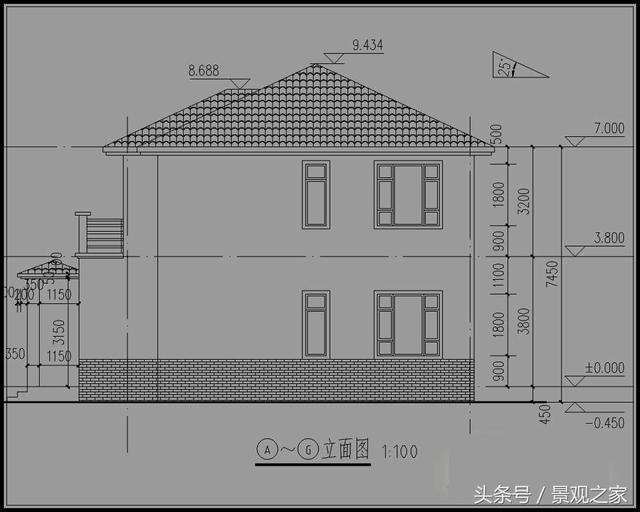 鄉(xiāng)村二層清新小別墅設計圖+效果圖