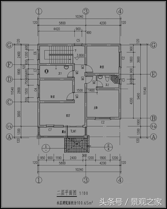 鄉(xiāng)村二層清新小別墅設計圖+效果圖