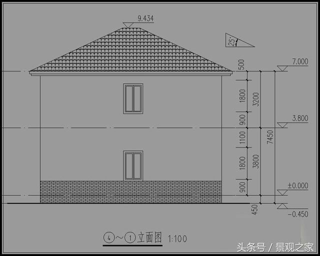鄉(xiāng)村二層清新小別墅設計圖+效果圖