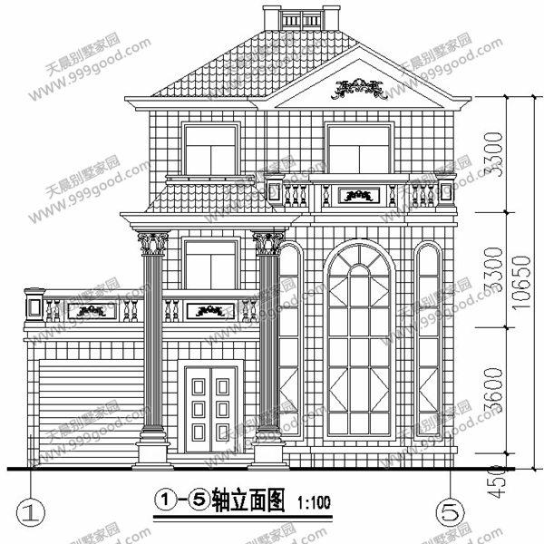 12X11.5米別墅設(shè)計(jì)圖，三層落地采光窗，歐式挑空設(shè)計(jì)！