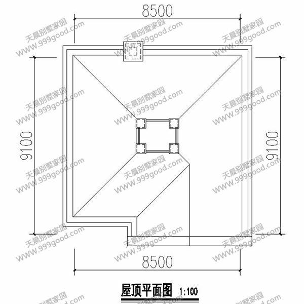 12X11.5米別墅設(shè)計(jì)圖，三層落地采光窗，歐式挑空設(shè)計(jì)！