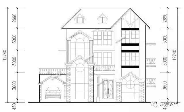 14x12米三層歐式別墅設(shè)計，田園氣息十足