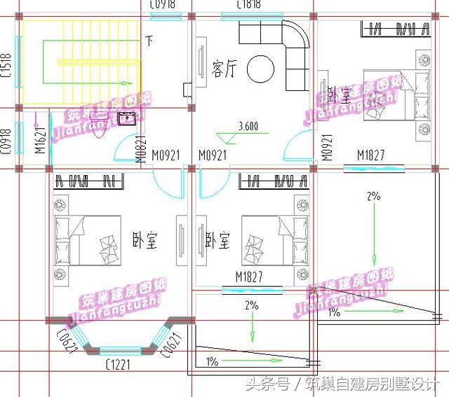 中西結合二層別墅設計圖，造價25萬，戶型實用布局完美適合農村