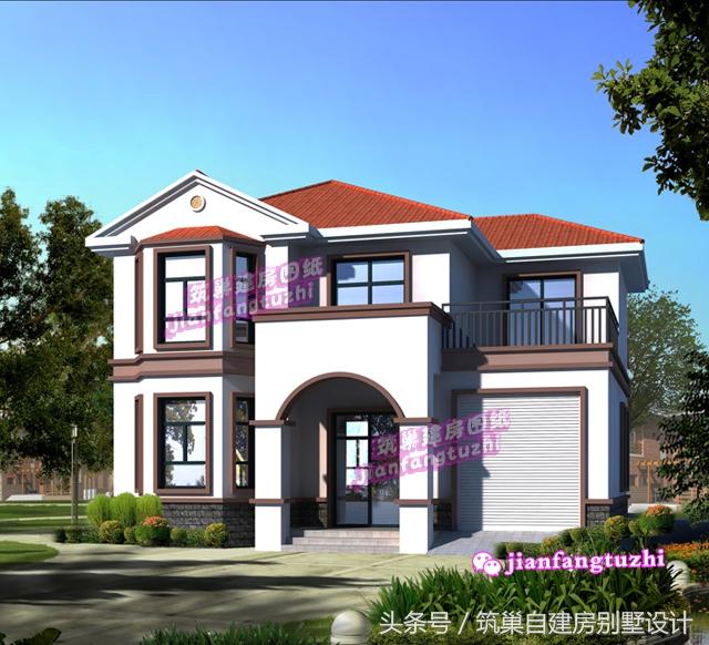 中西結合二層別墅設計圖，造價25萬，戶型實用布局完美適合農村