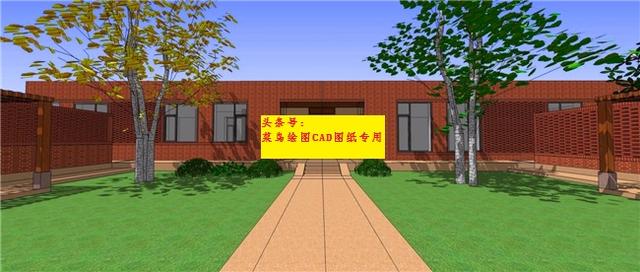 26萬建一層紅磚中式院子別墅，外觀造型簡約沉穩(wěn)，布局緊湊合理
