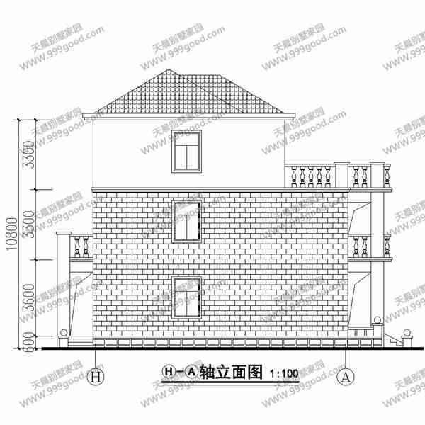 農(nóng)村別墅設(shè)計圖，13.4X11.8米挑空，剛陽美中的曲線美！