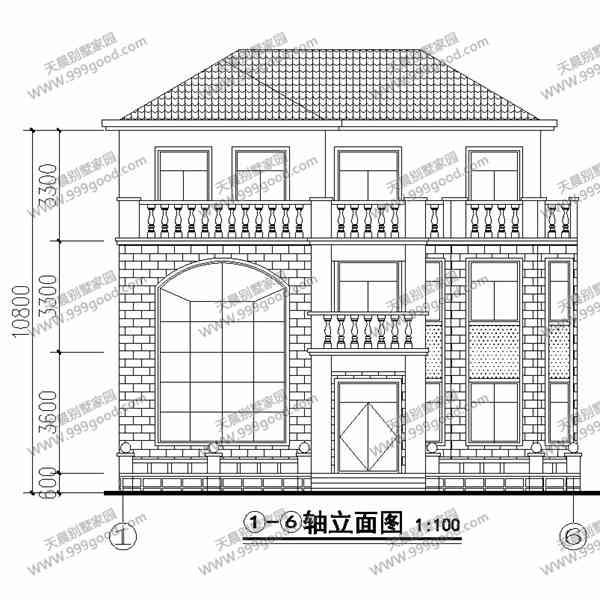農(nóng)村別墅設(shè)計圖，13.4X11.8米挑空，剛陽美中的曲線美！